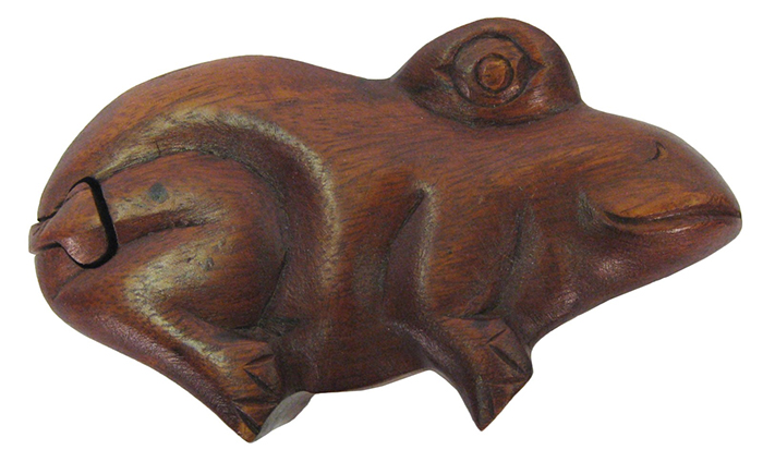 Wooden Frog Puzzle Box